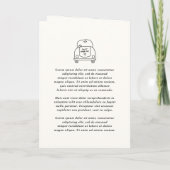 Invitation Mariage Moderne Dessins à Main (Dos)
