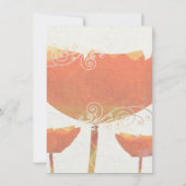 Invitation Mariage moderne du coquelet de corail Enregistrer (Dos)