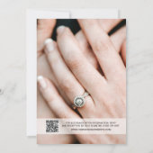 Invitation Mariage moderne du Mariage photo superposition tex (Dos)