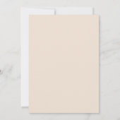 Invitation Mariage Moderne Écriture Beige (Dos)