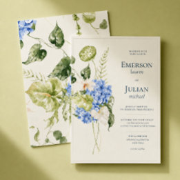 Invitation Mariage Moderne Éditorial Orchidée & Anthurium
