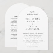 Invitation Mariage Moderne Élégant (Devant / Derrière)