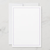 Invitation Mariage Moderne Élégant à Monogramme Violet (Dos)
