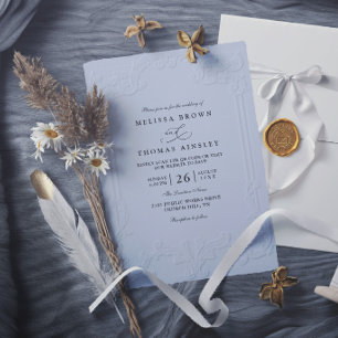 Invitation Mariage Moderne Élégant Antique avec Embossage