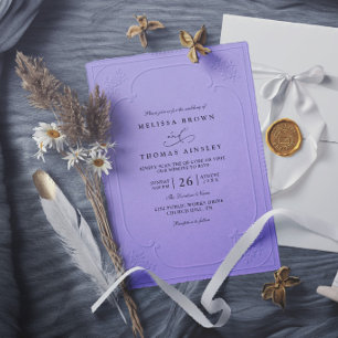 Invitation Mariage Moderne Élégant Antique avec Embossage