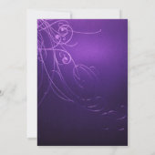Invitation mariage moderne élégant chic tourbillons violet vi (Dos)