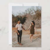 Invitation Mariage moderne élégant en argile de script (Dos)