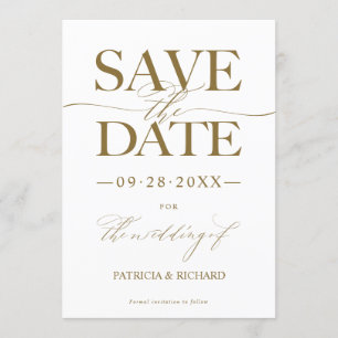 Invitation Mariage Moderne Élégant Enregistrer La Date Non Ph