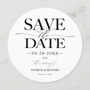 Invitation Mariage Moderne Élégant Enregistrer La Date Non Ph