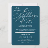 Invitation Mariage Moderne Élégant Monogramme (Devant)