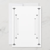 Invitation Mariage moderne élégant noir & blanc (Dos)