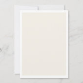 Invitation Mariage moderne élégant noir et crème (Dos)