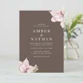 Invitation Mariage moderne élégant rose pâle (Debout devant)