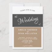 Invitation Mariage Moderne Élégant Simple Script (Devant)