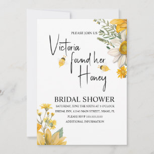 Invitation Mariage moderne Elle a trouvé sa ruche pour une Ba