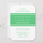 Invitation Mariage moderne Emerald Green (Devant)