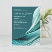 Invitation Mariage moderne - Emerald Green- (Debout devant)