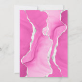 Invitation Mariage Moderne en Agate Rose Argent (Dos)