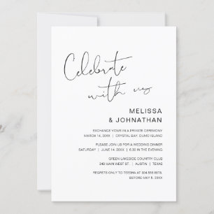 Invitation Mariage Moderne en Elopement, Célébrez avec nous