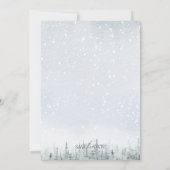 Invitation Mariage Moderne en Forêt d'Hiver (Dos)