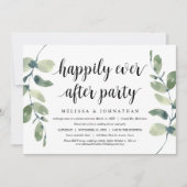 Invitation Mariage moderne en fuite, eucalyptus verdure (Devant)