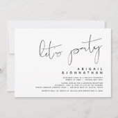 Invitation Mariage moderne en fuite, faisons la fête (Devant)