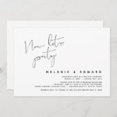 Invitation Mariage moderne en fuite, maintenant faisons la fê (Devant / Derrière)