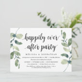 Invitation Mariage moderne en fuite, verdure Eucalyptus (Debout devant)