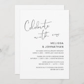 Invitation Mariage Moderne en Intime Cérémonie, Célébrez avec (Devant / Derrière)