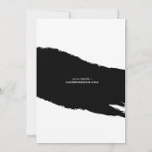 Invitation Mariage moderne Enregistrer la date Photo & Brushs (Dos)