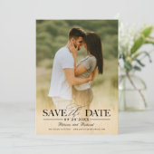 Invitation Mariage Moderne Et Design Enregistrer La Date Phot (Debout devant)