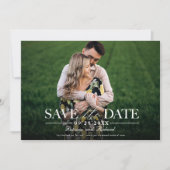 Invitation Mariage Moderne Et Design Enregistrer La Date Phot (Devant)