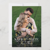 Invitation Mariage Moderne Et Design Enregistrer La Date Phot (Devant)