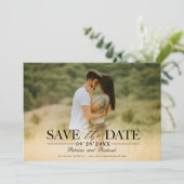 Invitation Mariage Moderne Et Design Enregistrer La Date Phot (Debout devant)