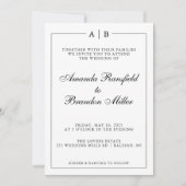 Invitation Mariage moderne et élégant (Devant)