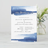 Invitation Mariage moderne été Blue Ocean Beach Mariage (Debout devant)