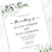 Invitation Mariage moderne Eucalyptus