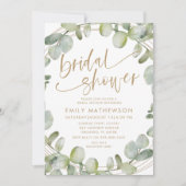 Invitation Mariage Moderne Eucalyptus Vert Sauge (Devant)