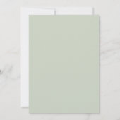 Invitation Mariage Moderne Eucalyptus Vert Sauge (Dos)