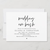 Invitation Mariage moderne Eve Bash, Dîner De Répétition (Devant)