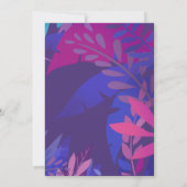 Invitation Mariage moderne Feuilles d'aquarelle tropicale (Dos)