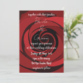 Invitation Mariage Moderne Fleur de Rose Rouge (Debout devant)