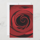 Invitation Mariage Moderne Fleur de Rose Rouge (Dos)