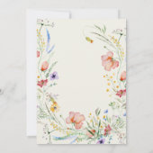 Invitation Mariage moderne Fleur sauvage minimal élégant (Dos)