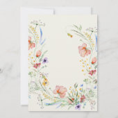 Invitation Mariage moderne Fleur sauvage minimal élégant (Dos)