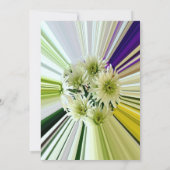 Invitation Mariage Moderne Floral Blanc et Vert (Dos)