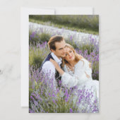 Invitation Mariage Moderne Foncé Photo Agate Argent Violet (Dos)