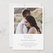 Invitation Mariage Moderne Formel Classique Photo (Devant)