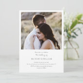 Invitation Mariage Moderne Formel Classique Photo (Debout devant)