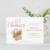 Invitation Mariage Moderne Frais du Marché (Debout devant)